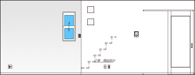 階段室の貼り分けイメージ図