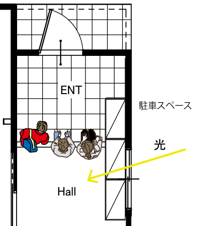 東淀川区小松2丁目T-HOUSE広い玄関のイメージ図